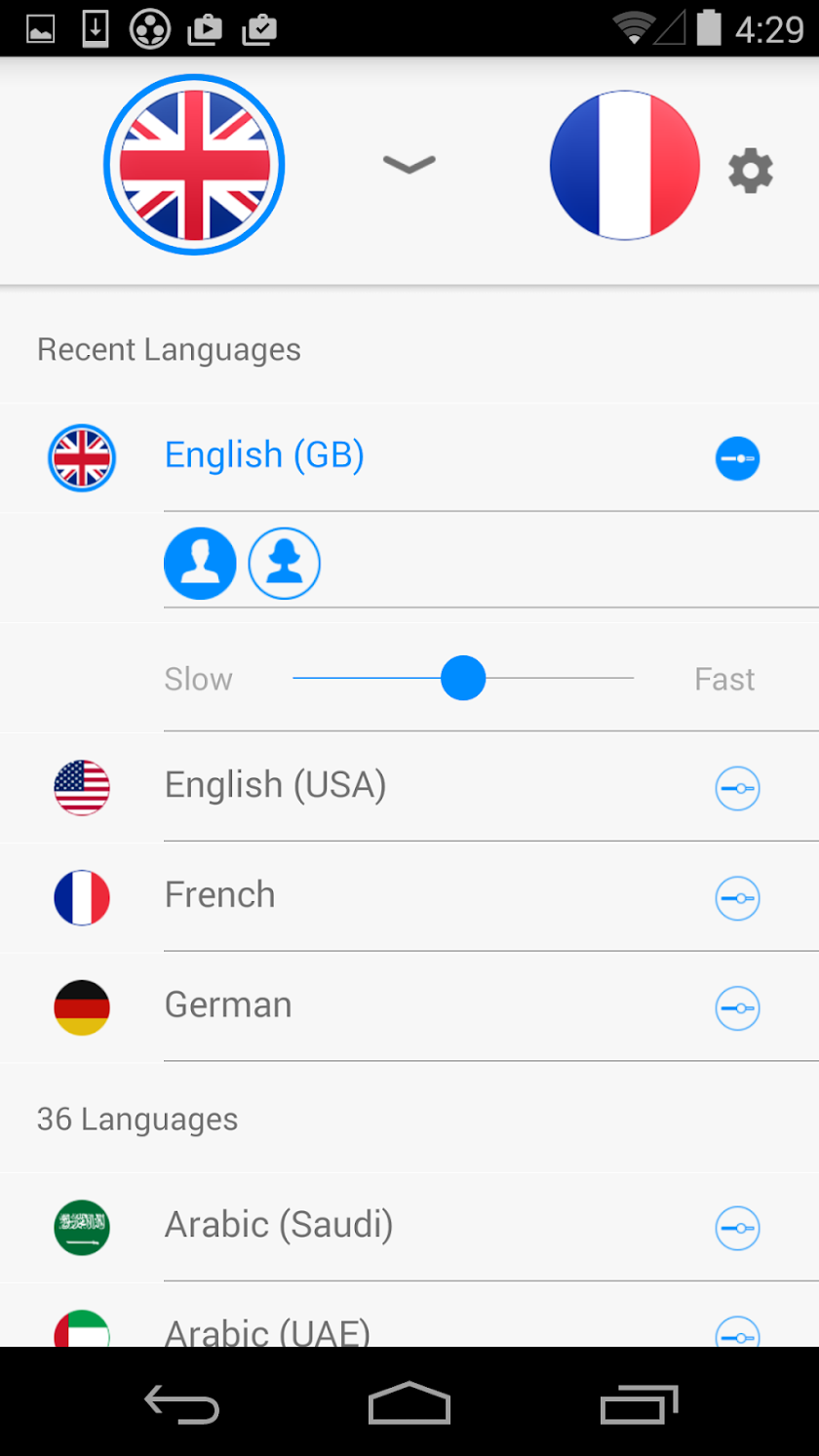 iTranslate Voice Screen 2