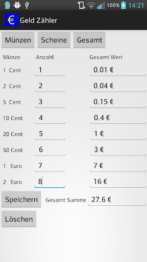 Geld Zähler AdFree