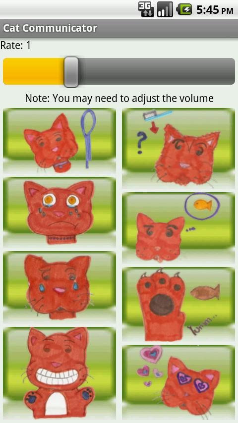 Android application Cat Communicator screenshort
