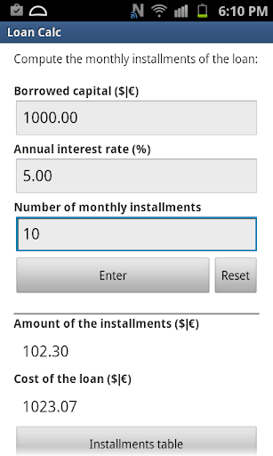 Loan Calc