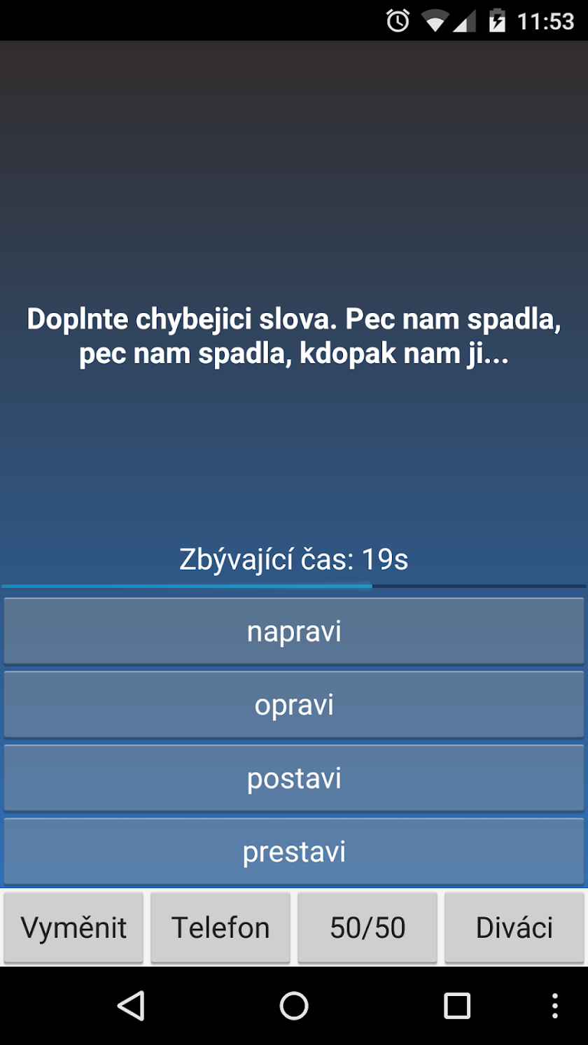 Chcete být milionářem? PREMIUM Screen 2