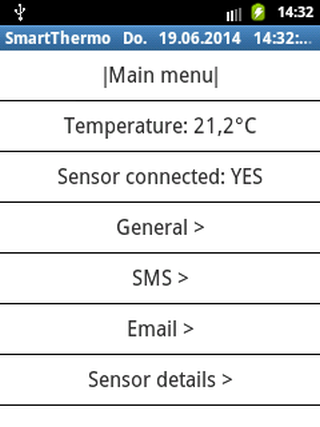 Android application SmartThermo screenshort