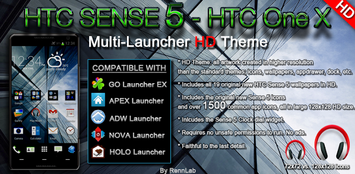 HTC Sense 5 HD Multi Theme