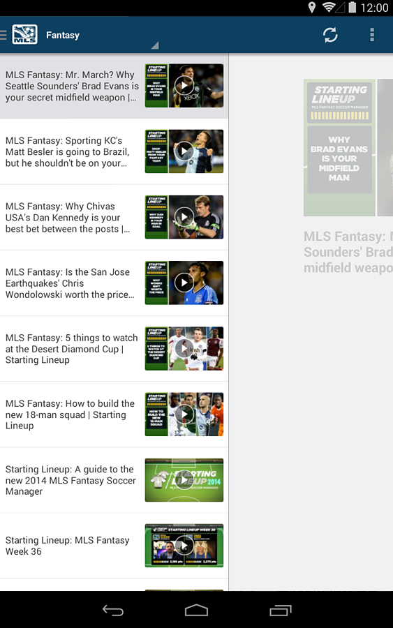 MLS Matchday Android Apps on Google Play