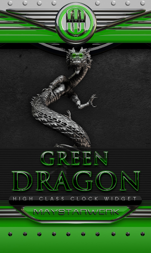 Dragon Clock widget green