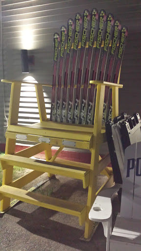 Giant Adirondack Chair Made of Skis