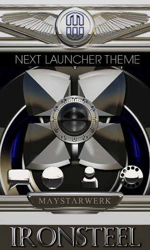 Next Launcher Theme Iron Steel