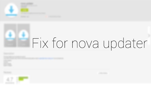 Fix for nova updater