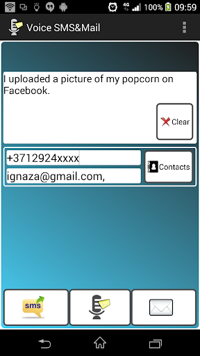 SMS Mail by Voice
