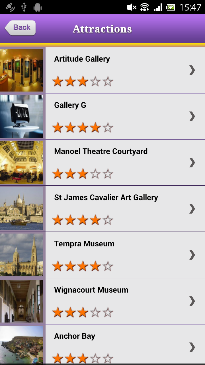 Malta Offline Travel Guide Screen 3