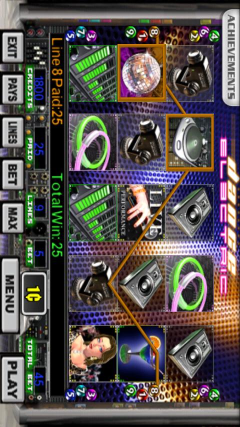 Android application Dance Electric Slot Machine screenshort