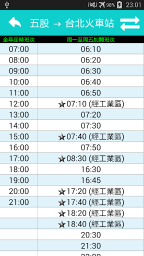 【免費交通運輸App】五股免巴 時刻表-APP點子