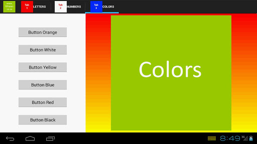 Fragments demo for Android