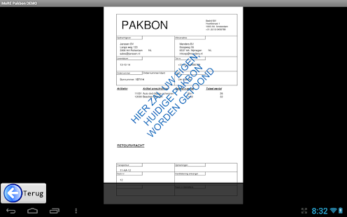 MoRE Pakbon App Demo Screenshots 3