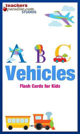 Kids ABCs Vehicles Flash Cards