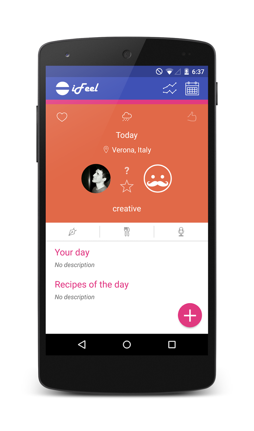 iFeel - mood diary Screen 1
