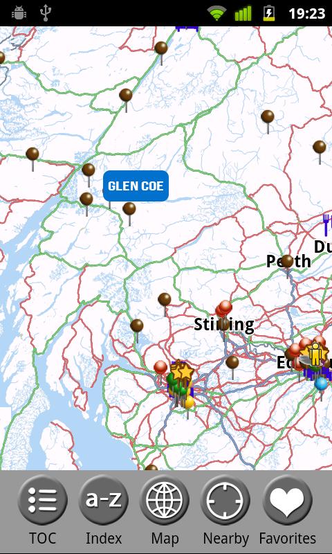 Scotland, UK - Guide &amp; Map Screen 2