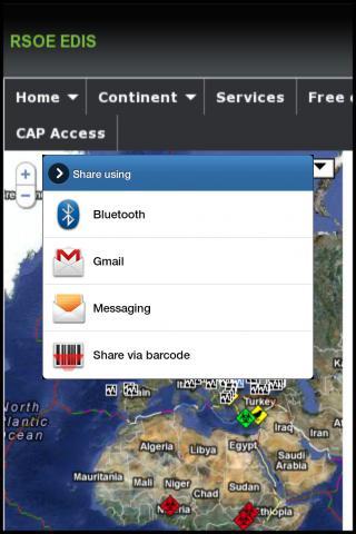 Disaster Tracking Map Screen 2