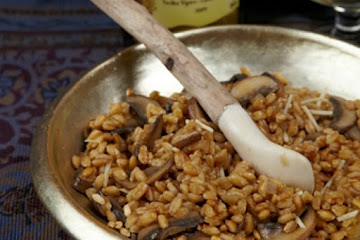 Farro Risotto with Mushrooms and Pecorino