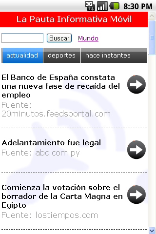 La Pauta Informativa Móvil