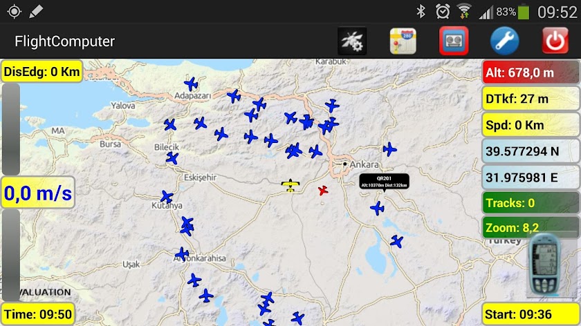 Paragliding Flight Computer Screen 3