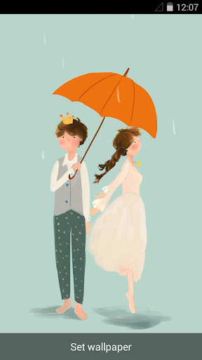 Rainy Romance Live Wallpaper