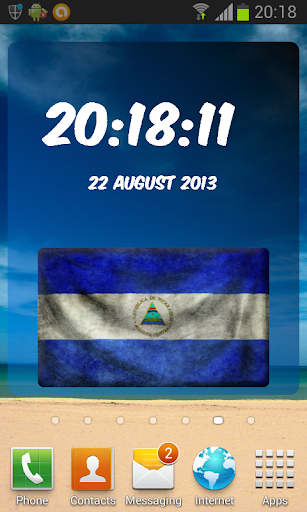 Nicaragua Digital Clock