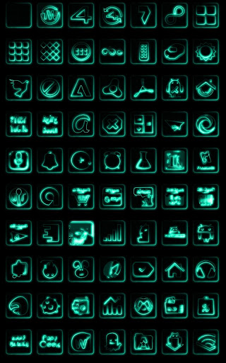 【免費個人化App】Neon Cyan - Icon Pack-APP點子