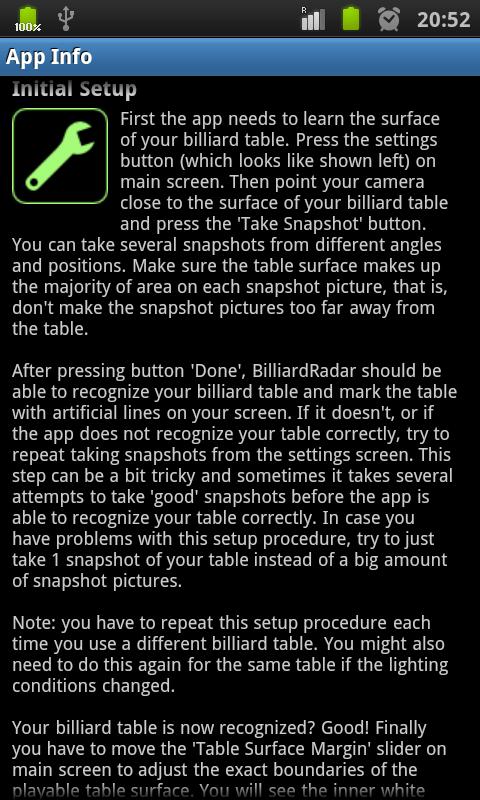 BilliardRadar™ Screen 3