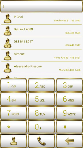 Dialer Frame Gold White Skin