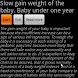 Slow Weight Gain in Infants