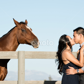 A Watching Horse by Yansen Setiawan - Wedding Bride & Groom