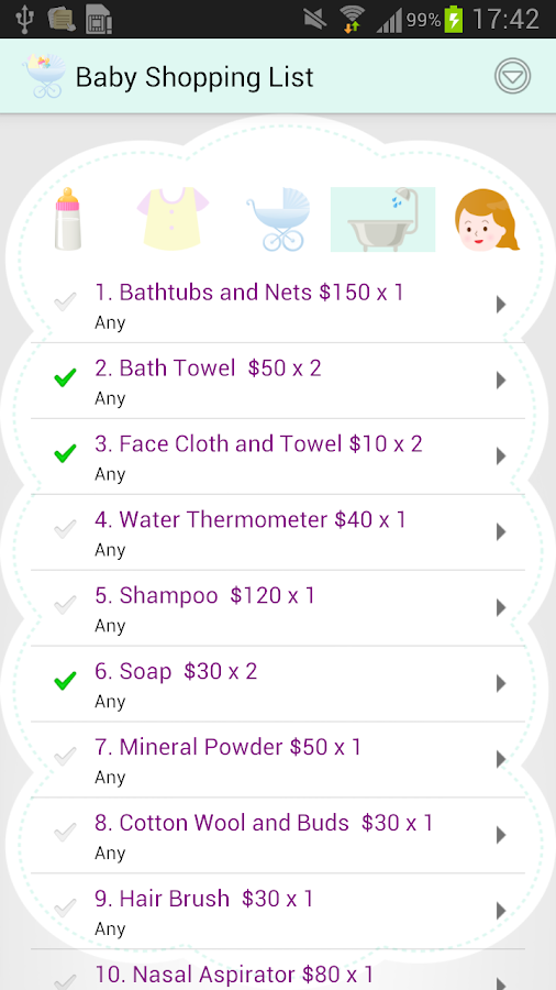 Baby Shopping List - Android Apps on Google Play