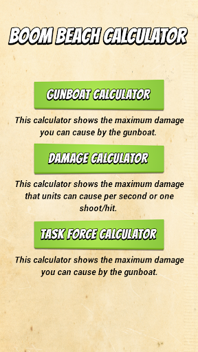 Calculator for Boom Beach