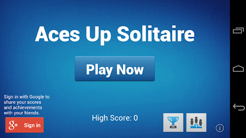 Android application Aces Up Solitaire screenshort