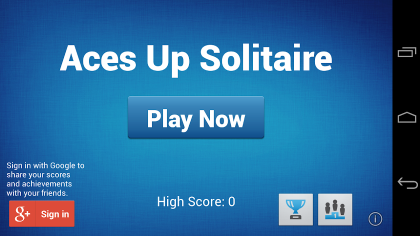 Aces Up Solitaire Screen 1