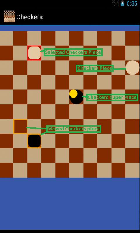 Checkers multiplayer P2P/Local Screen 3