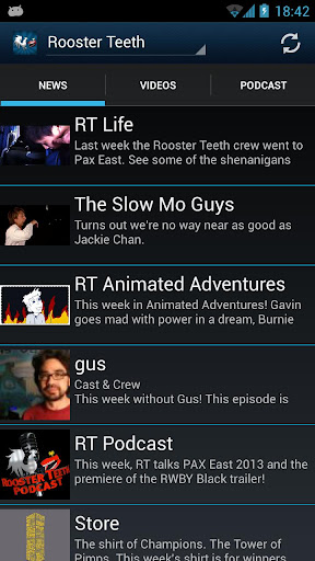 Rooster Teeth Fan App