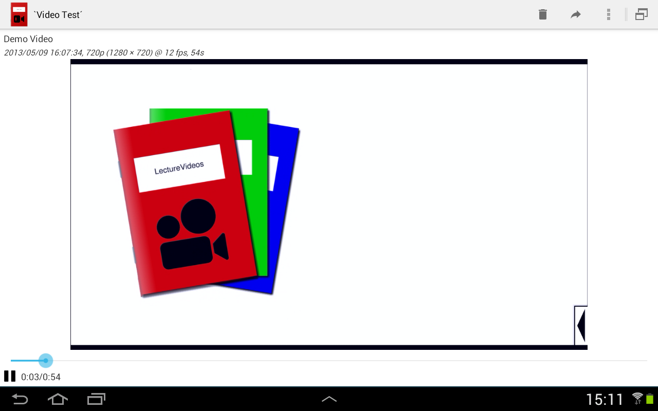 Android application LectureVideos screenshort