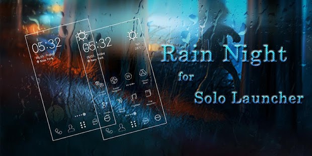 Rain Night Icons Wallpapers