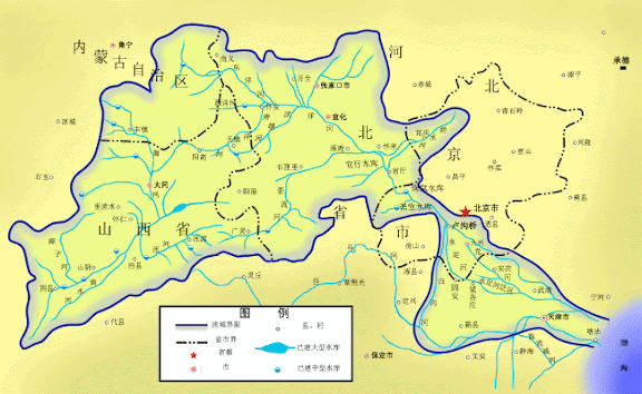 永定河-桑干河-地图