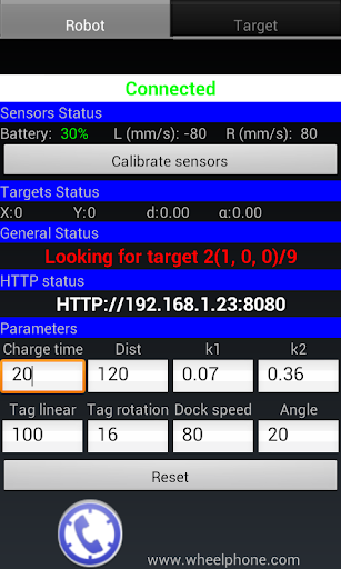 Wheelphone markers navigation