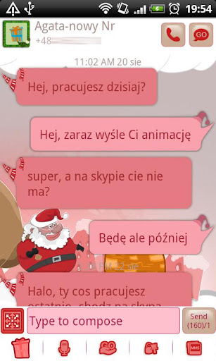 GO SMS Pro Santa Claus Theme