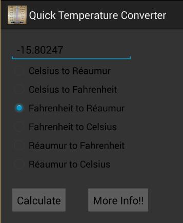 Quick Temperature Converter