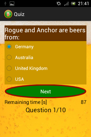 Beer Quiz - English version