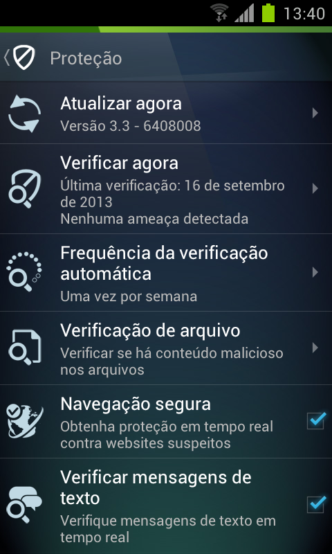 AVG Antivírus PRO - screenshot