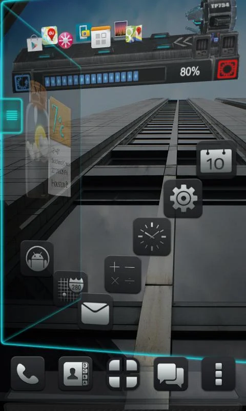 Next Launcher 3D Theme Dark - screenshot