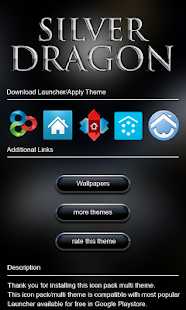 ICON PACK silver dragon Screenshots 4
