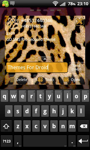 GO SMS Pro Leopard Theme