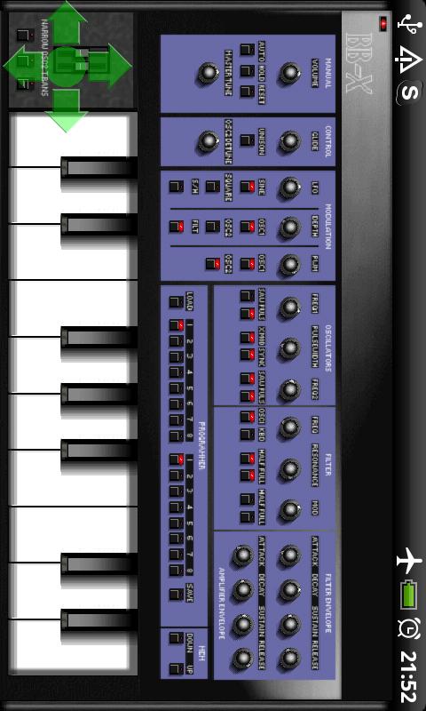 Android application OBx Synthesizer screenshort